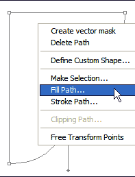 5: right-click (MAC: long-click) and choose -Fill Path- from the option menu