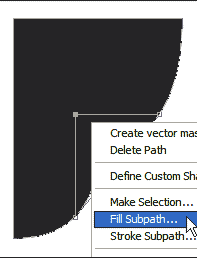 9: right-click (MAC: long-click) and choose -Fill Path/Subpath- from the option menu