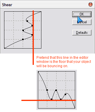 Shear filter - bouncing motion trail