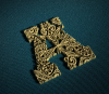3D Typography Golden A Filigree.png